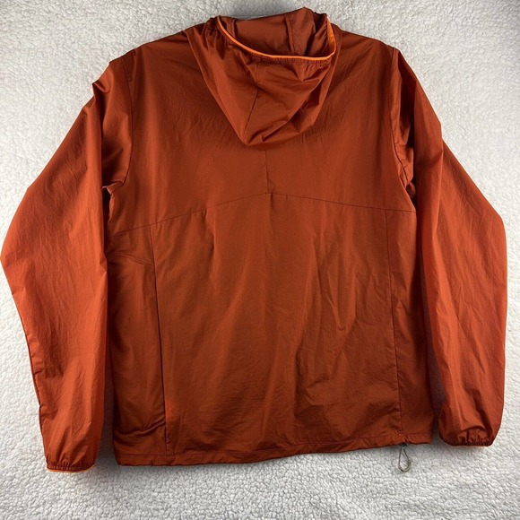 REI Women's Size M Orange Nylon Hooded Windbreaker Lightweight Jacket Shell - Picture 6 of 13